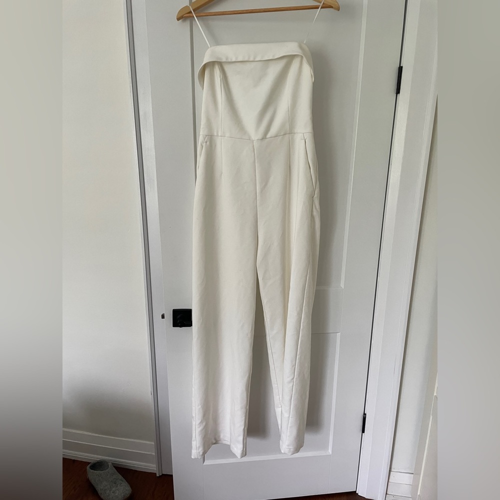 Dynamite White Strapless Jumpsuit